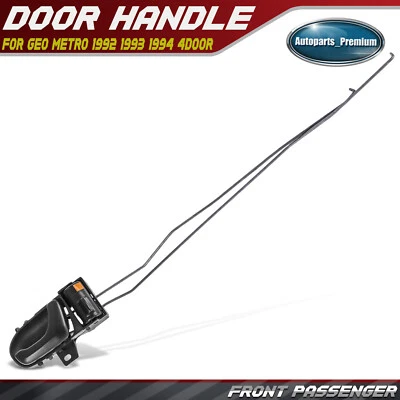 Manija de puerta interior negra para pasajero delantero para Geo Metro 1992 1993 1994 4 puertas Foto 1 de 4