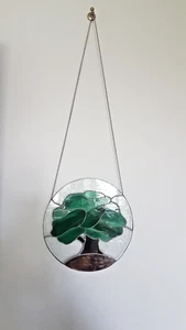 Fensterbild Tiffany Stil Wandbild Glaskunst rund Baum - Bild 1 von 3