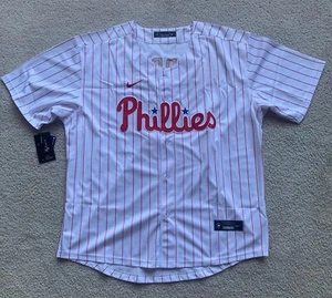 NWT Nike Bryce Harper Home Pinstripe Philadelphia Phillies Jersey 5XL - Picture 1 of 2
