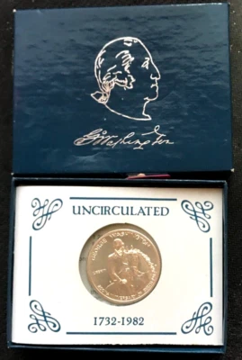1982 D George Washington Silver Half Dollar Uncirculated With Box and COA - Image 1 of 4