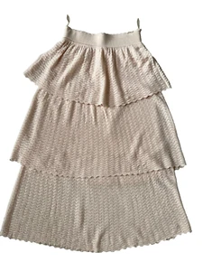 FALDA DE PUNTO MOLLI ROSA PÁLIDO con FOLLOS - TALLA M - Imagen 1 de 8
