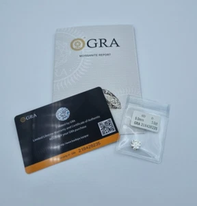 Exzellent Moissanit 3,0ct. Rundschliff mit Zertifikat Top - Picture 1 of 4