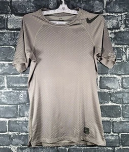 Nike Pro Para Hombres Gris Dri Fit Ajustado Cuello Redondo Manga Corta Pullover Camiseta Talla S - Imagen 1 de 12