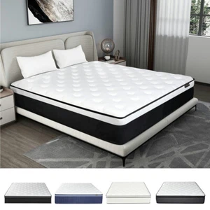 10"12"14" Twin Full Queen King Size Mattress in a Box Hybrid Spring Memory Foam - Picture 1 of 32