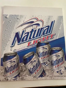 Póster publicitario de tienda Natural Light 2008 Man Cave Bar 21x18 - Imagen 1 de 1