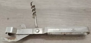 Vintage Vaughans Bottle Can Opener W/ Corkscrew Tool Steel U.S.A. - Picture 1 of 3