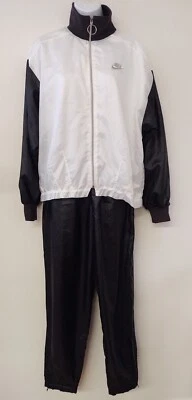 Nike Elite Vintage Años 90 Blanco y Negro Traje de Pista Cortavientos Mujer Talla MED Foto 1 de 4