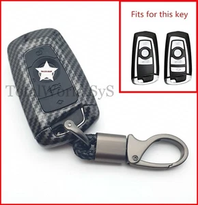 Llavero funda cubierta carcasa completa para BMW 1 2 3 4 5 6 7☆ patrón de fibra de carbono☆ - Imagen 1 de 10