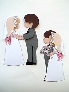 3D- U Pick - WP3 Wedding Bride Groom Couple Married Scrapbook Card Embellishment