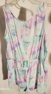 Girl's Star Wars baby Yoda multi-colored romper size XL - Picture 1 of 5