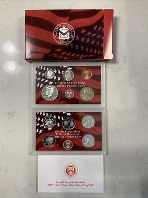 2002 Silver Proof Set U.S. Mint Original Government Packaging OGP COA - Image 1 of 4