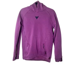 Under Armour UA Project Rock Felpa con Cappuccio Viola Gemelli/Vivid Magenta Youth XL - Foto 1 di 15