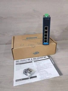 Advantech EKI-2525 5-Port 10/100Mbps Industrial Unmanaged Fast Ethernet Switch - Picture 1 of 12