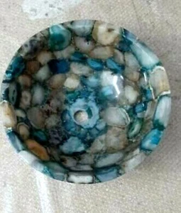 Green Agate Decorative Sink , Agate Powder Room Sink , Agate Vessel for Office - Picture 1 of 4