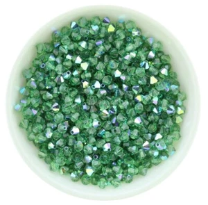 Preciosa Bicones Erinite AB 3mm, 4mm, 6mm Crystal Bicones - Picture 1 of 1
