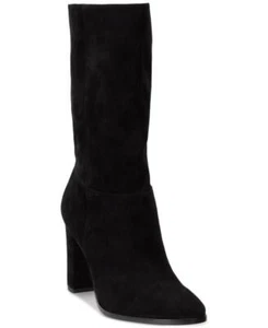 Botas para mujer Lauren Ralph Lauren Artizan II media pantorrilla gamuza tacón bloque acolchadas S3 - Imagen 1 de 6