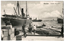 MESSINA 1918 Veduta del Porto con Nave animata