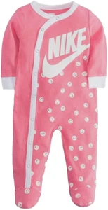 Mono Nike Bebé Niña ~ Rosa y Blanco ~ Caras Smiley ~ Talla 6m - Imagen 1 de 2