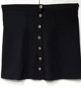 Minifalda Paris Vintage Años 80 Francesa Envolvente Abotonada Negra Para Mujer M - Imagen 1 de 7