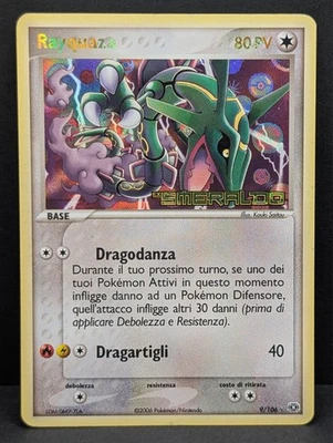 Rayquaza 9/106 Emerald Reverse Holo Ultra Rare Pokemon TCG Nintendo ITALIAN LP - Image 1 of 4