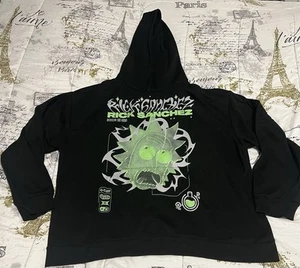 Rick Sanchez Graphic Hoodie Black with Green Design Sz 3XL Used Great Condition! - Picture 1 of 3