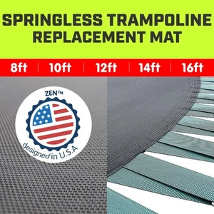 Kahuna Springless Trampoline Replacement Mat Round Outdoor 8 10ft 12ft 14ft 16ft - Picture 1 of 4