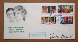 Boda Real 10 Aniversario Primer Día Cubierta - Firmada por Isla Blair - 7 de 8 - Imagen 1 de 2
