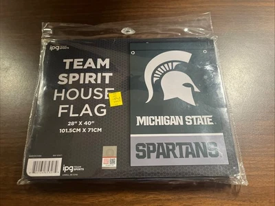 Bandera de los espartanos 28 x 40 de la Universidad Estatal de Michigan (MSU) - NUEVA Foto 1 de 2