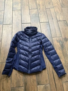 Alo Yoga Puffer Down Jacket Women's Small Navy Blue Quilted S - Picture 1 of 11
