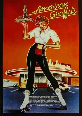 American Graffiti Movie 1973 Decor Wall Poster Print, Wall Art - Image 1 of 4