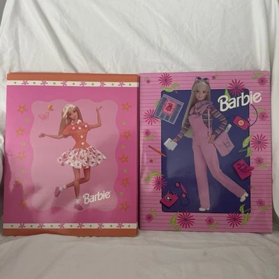 1998 Mattel Barbie Back to School 2 Pocket Folder Bundle 6 Folders Two Styles - Image 1 of 4