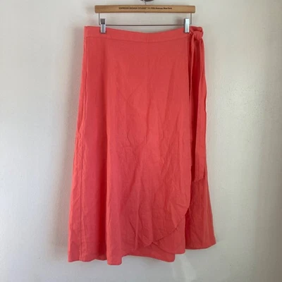 J.Crew Mujer Mezcla Lino Falda Talla L Usada Foto 1 de 4