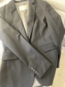 Women's Banana Republic Stretch Wool Blazer- Black Lined-Size 6-Very Nice - Picture 1 of 14