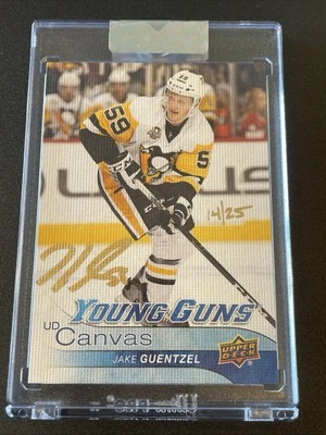 2016-17 Upper Deck #C235 Jake Guentzel Young Guns Canvas Buybacks Auto Gold /25 - Image 1 of 4