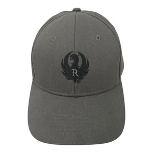 Ruger Firearms Strapback Cap Embroidered Patch Gray Cotton Twill Baseball Hat - Picture 1 of 13