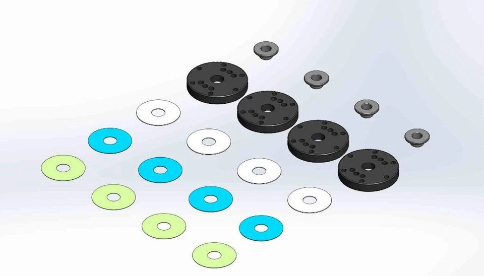 #18400 - Pistones MIP BYPASS1, juego de 6 agujeros, 16 mm, Mugen 1/8 Foto 1 de 4