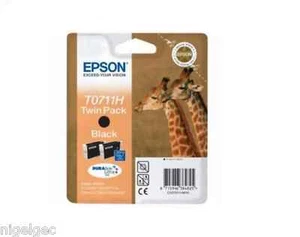 Epson Negro T0711H TO711 ALTA CAPACIDAD PAQUETE DOBLE TO711H BX610FW SX610FW SX400 - Imagen 1 de 1