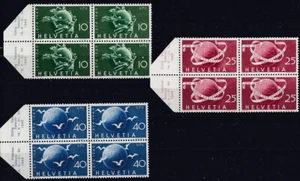 Schweiz 1949 MiNr. 522 -524 75 Jahre Weltpostverein UPU postfrisch 4er - Bild 1 von 1