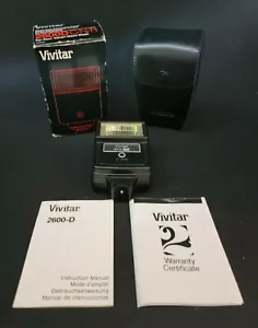 VINTAGE ~ Vivitar 2600D C/N/R Flash w/Original Box & Case --- TESTED - Picture 1 of 12