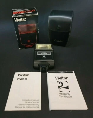 VINTAGE ~ Vivitar 2600D C/N/R Flash w/Original Box & Case --- TESTED - Image 1 of 4