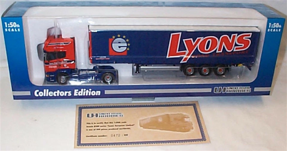 Scania R V8 Curtainside Lyons Road Transport 1-50 scale universal hobbies Ltded - Image 1 of 1