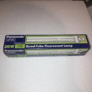 PANASONIC 26w T4 Quad Tube Fluorescent Lamp Light Bulb, 4 Pin, 4100k - Picture 1 of 6