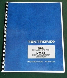 Tektronix 465 & DM44 Instruction Manual: Comb Bound & Protective Plastic Covers - Picture 1 of 1
