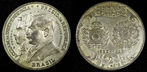 Brasil Plata 1922 2000 Reis Independencia Centenario 1 AÑO TIPO KM# 523 (143) - Imagen 1 de 3