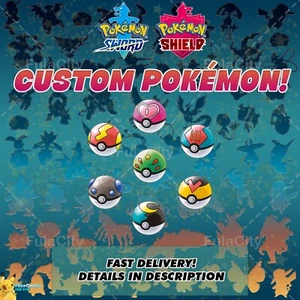 CUSTOM POKEMON SWORD SHIELD (ANY)⚡ FAST DELIVERY ⚡ CAN BE BATTLE READY 6 IV - Picture 1 of 2