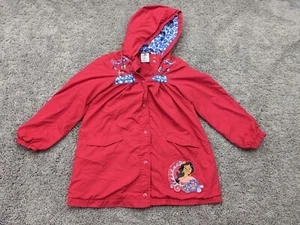 Disney Jacket Girls7/8 Red Elena Of Avalor Hooded Button Up Casual Coat - Picture 1 of 13