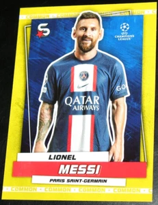 2022-2023 Topps UEFA Club Superstars Lionel Messi Común Amarillo PSG #135 - Imagen 1 de 2