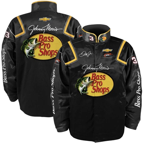 Dale Earnhardt Jr Bass Pro Shops #3 Uniform Pit Jacket Black Cover