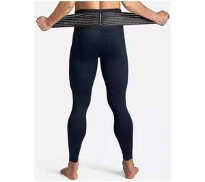 NEW Tommie Copper Pants Mens Large Lower Back Support Black Compression Tight - Picture 1 of 7