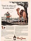 1942 Paul Jones Whiskey Fisherman Camel art by James Williamson Vintage Print Ad